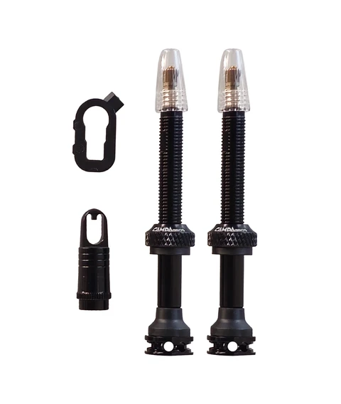 CAMPA BROS Kit 2 UST Valves 60MM Black 6 Holes + Accessories